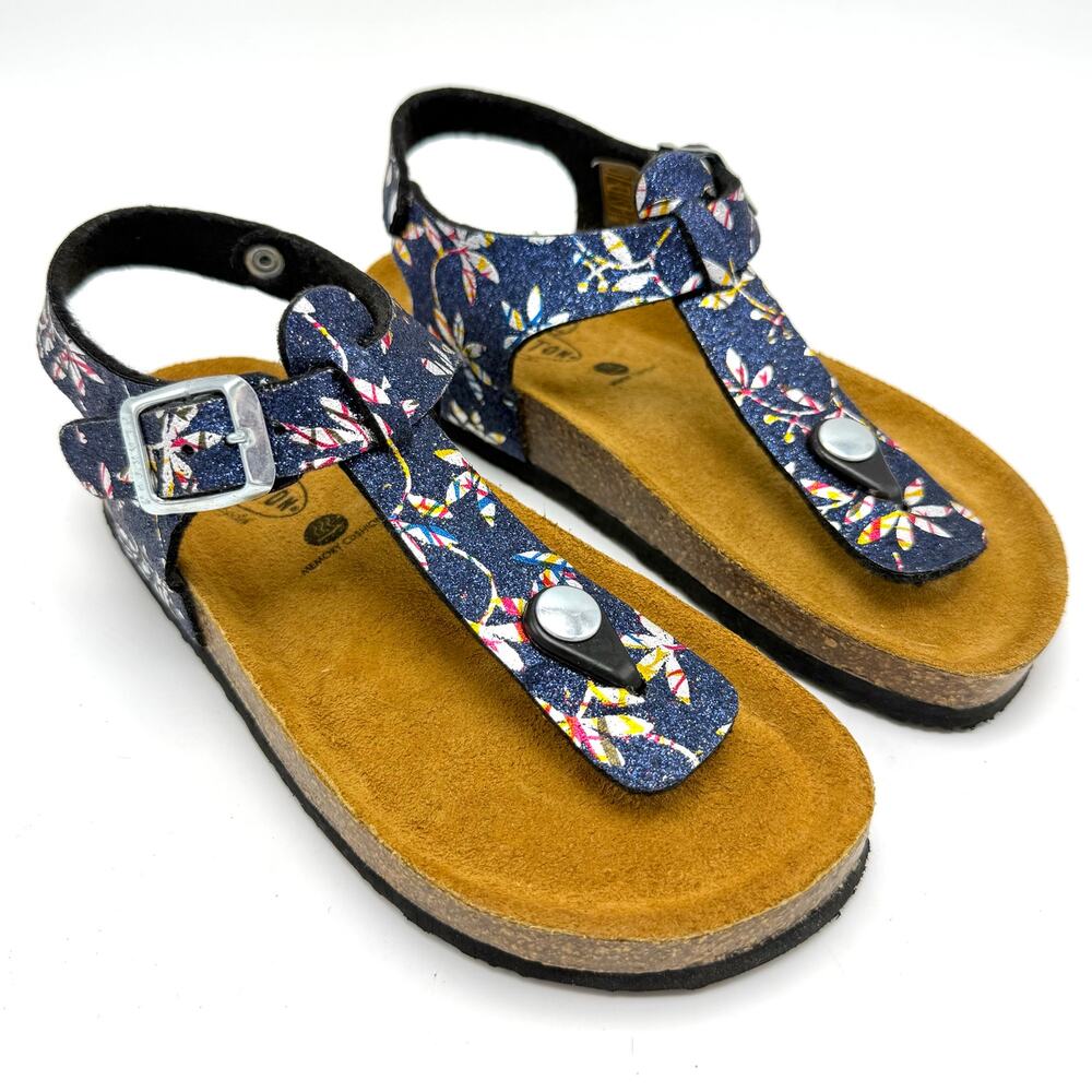 Plakton Girls Gladiator Sandals US 1-2 Child EU 32 Blue Floral Glitter Spain